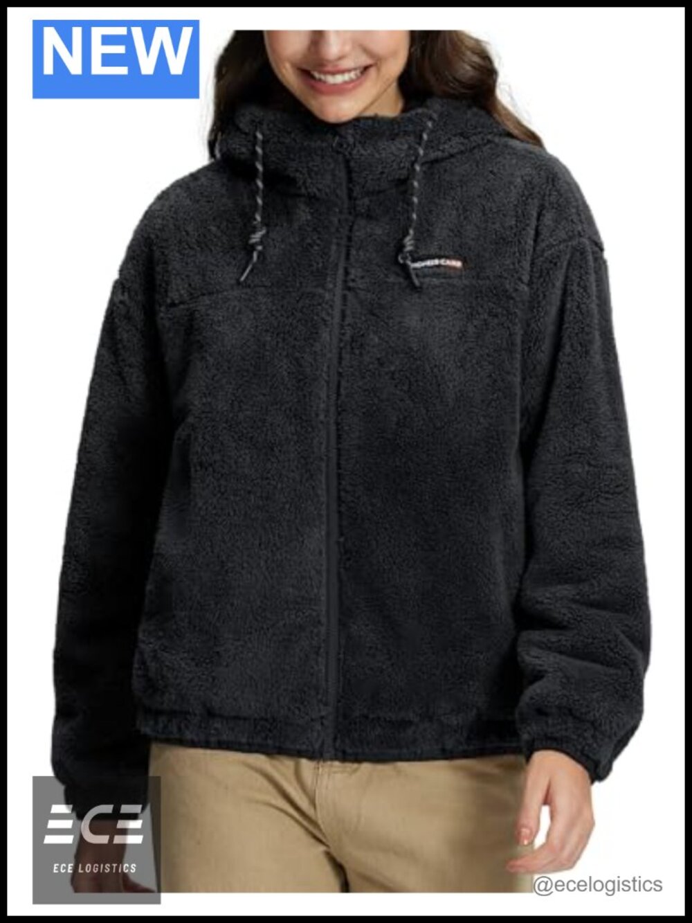Women's Fuzzy Fleece Jacket Full Zip Sherpa Hoodie Lightweight Warm Winter Coat